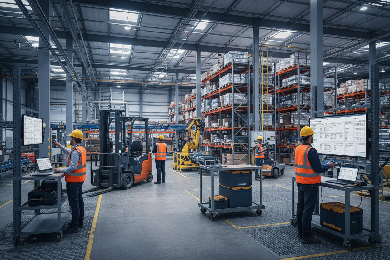 make it more industrial where workers need to use IT hardware